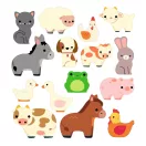 Djeco Farm animals - Állatok a tanyán matricás foglalkoztató