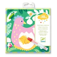   Djeco Magic Colouring - Vízzel színező készlet, Kukucs! állatbébik a kertben
