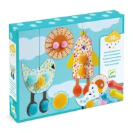  Djeco Dots and Pompoms - Képszínezés pöttyökkel és pompomokkal, Fenn az égen
