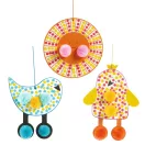 Djeco Dots and Pompoms - Képszínezés pöttyökkel és pompomokkal, Fenn az égen