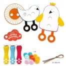 Djeco Dots and Pompoms - Képszínezés pöttyökkel és pompomokkal, Fenn az égen