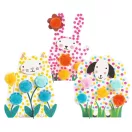 Djeco Dots and Pompoms - Képszínezés pöttyökkel és pompomokkal, Lenn a fűben