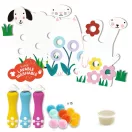 Djeco Dots and Pompoms - Képszínezés pöttyökkel és pompomokkal, Lenn a fűben