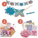 Djeco Kreatív műhely, Flower box - Virágos kert, 6 technika 1 dobozban