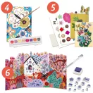 Djeco Kreatív műhely, Flower box - Virágos kert, 6 technika 1 dobozban