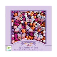 Djeco Wooden beads, Buterflies - Fa gyöngyök, Pillangók