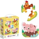 Dodo Baby puzzle 4 az 1-ben, farm állatok 13 db