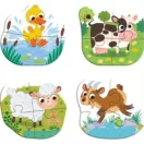 Dodo Baby puzzle 4 az 1-ben, farm állatok
