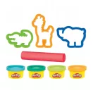 Play-Doh Mini szafari gyurmaszett, 4 tégely gyurmával