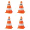 Közúti jelzőbója 4 db-os játékszett, fehér-narancs, 23 cm