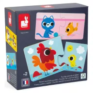 Janod Állatmamák és kicsinyeik puzzle