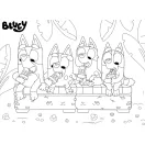 Lisciani Puzzle Eco Maxi 24 db-os és színező - Bluey, nyári vakáció