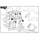 Lisciani Puzzle Eco Maxi 60 db-os és színező - Bluey, móka a konyhában