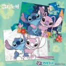 Lisciani Puzzle M-Plus 24 db-os és színező - Stitch és Angyal, csillagfényes ölelés
