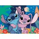 Lisciani Puzzle M-Plus 24 db-os és színező - Stitch és Angyal, csillagfényes ölelés
