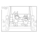 Lisciani Puzzle Eco Mini 48 db-os és színező - Bluey, kutyusok a lépcsőn