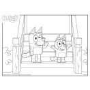 Lisciani Puzzle M-Plus 24 db-os puzzle és színező - Bluey, kutyusok a lépcsőn