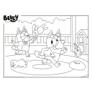 Lisciani Puzzle Plus 60 db-os és színező - Bluey és barátai