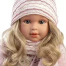 LLorens Lucia baba virágos ruhában, táskával 40 cm