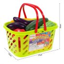 Műanyag zöldségek kosárban, 20 db