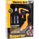 Elektromos játék fúró és csavarhúzó szett