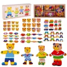 Öltöztethető macis puzzle, 72 db