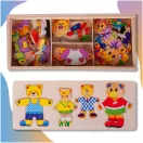 Öltöztethető macis puzzle, 72 db