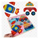 Fa készségfejlesztő puzzle, járművek