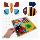 Fa készségfejlesztő puzzle, bogarak