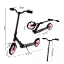 Összecsukható roller, fekete-rózsaszín