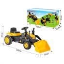 XXL sárga pedálos traktor rakodóval