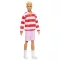 Barbie Fashionista barátok fiú baba - piros csíkos pulcsiban