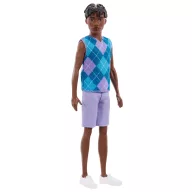   Barbie Fashionista barátok fiú baba - rombuszmintás felsőben