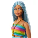 Barbie Fashionista barátnők stílusos divatbaba - 65. évfordulós baba szivárványos topban