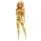 Barbie Fashionista Barátnők stílusos divatbaba - 65. évfordulós baba aranyszínű ruhában