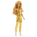 Barbie Fashionista Barátnők stílusos divatbaba - 65. évfordulós baba aranyszínű ruhában