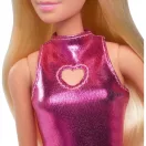Barbie Fashionista barátnők stílusos divatbaba - fényes pink miniruhában