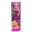 Barbie Fashionista barátnők stílusos divatbaba - fényes pink miniruhában
