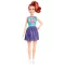 Barbie Fashionista barátnők stílusos divatbaba - pompomlány ruhában