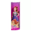 Barbie Fashionista barátnők stílusos divatbaba - pompomlány ruhában