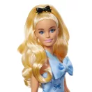 Barbie Fashionista barátnők stílusos divatbaba - kék masnis ruhában