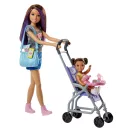 Barbie bébiszitter játékszett - Babakocsi szett
