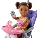 Barbie bébiszitter játékszett - Babakocsi szett