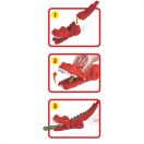 Hot Wheels kilövő bestia kisautóval - piros dinó (GVF41/GVF42)