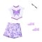 Barbie Ruhaszett - pillangós top és lila rövidnadrág