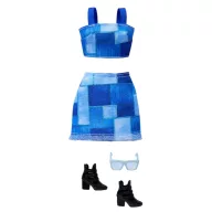Barbie Ruhaszett - kék patchwork ruhaszett