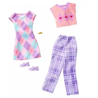 Barbie Ruhaszett dupla csomag - kockás mintás ruhák
