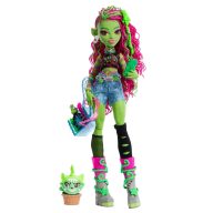   Monster High Szörnyen új baba kiskedvenccel - Venus Mcflytrap