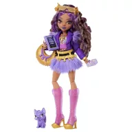   Monster High Szörnyen új baba kiskedvenccel - Clawdeen Wolf