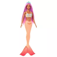Barbie Dreamtopia sellő baba színes hajjal - barack
